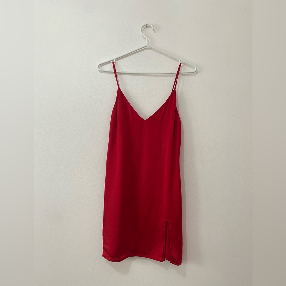 Reformation Ballard slip dress with slit